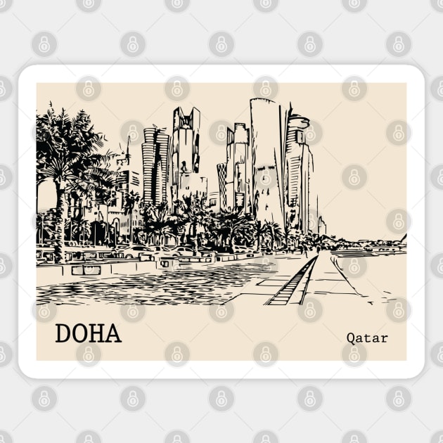 Doha Qatar Magnet by Lakeric
